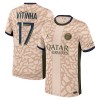 Maillot de Foot Paris Saint-Germain Vitinha 17 Quatrième Jordan 2023-24 Maillot de Foot Paris Saint-Germain Vitinha 17 Quatrième Jordan 2023-24
